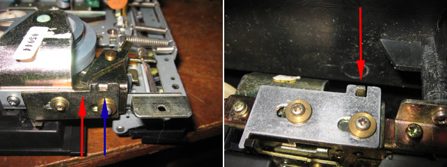 Cassette eject latch on the system 80