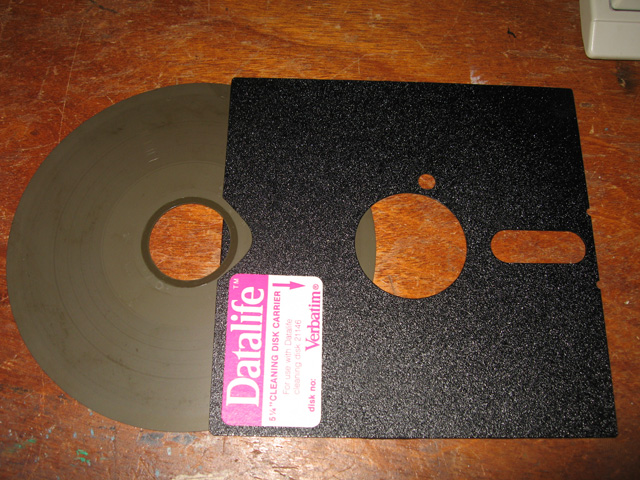 Cleaning disk sleeves come in handy