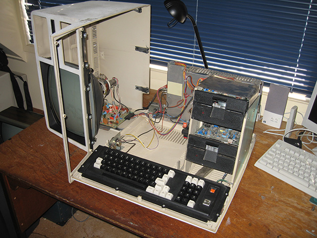 Opened TRS-80 Model 4 case