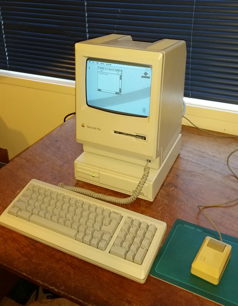 Mac Plus with external hard drive