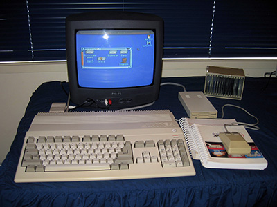 Amiga 500 showing off its workbench